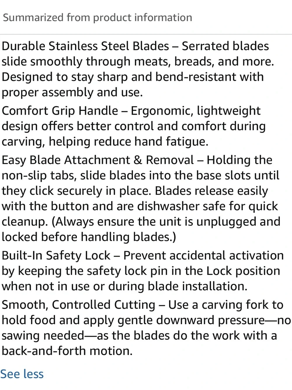 Black and Decker electric knife